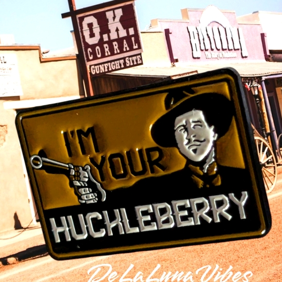 Jewelry - 3/$12 "I'm Your Huckleberry" Enamel Pin Quote from Tombstone's Doc Holiday